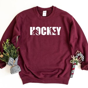 Hockey Sweatshirt, Ice Hockey Sweater, Hockey Player Sweatshirt, Hockey Gifts, Hockey Coach Pullover, Hockey Lover Gift image 5