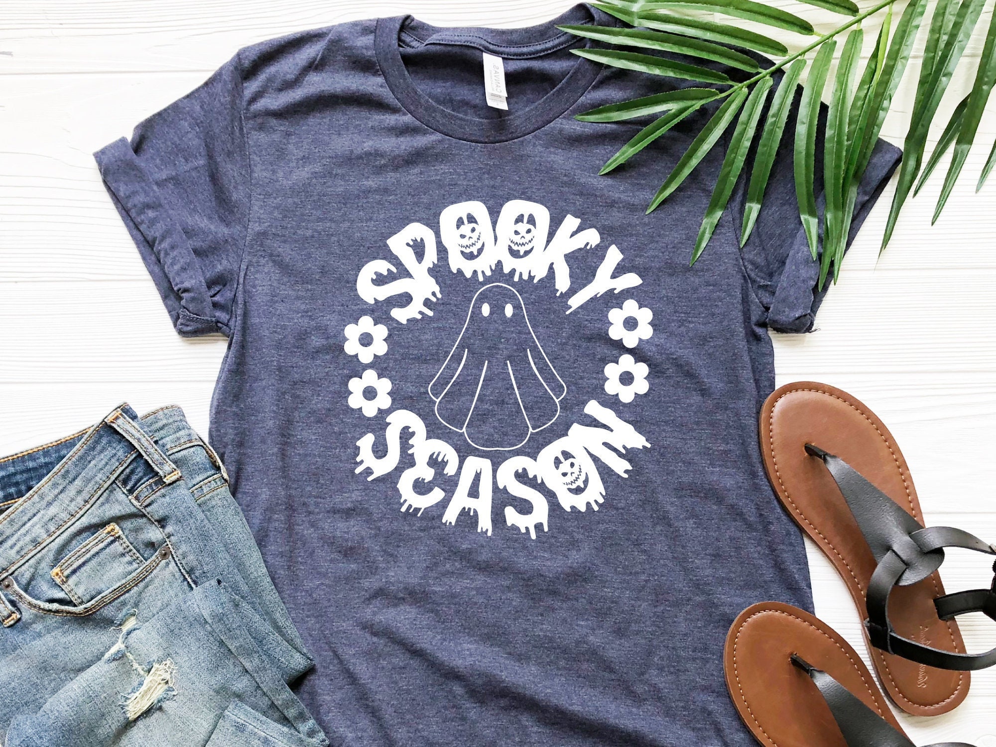 Discover Spooky Season Shirt, Halloween Shirt, Fall Shirt, Spooky Vibes Shirt, Gift For Halloween, Pumpkin Shirt, Ghost Shirt