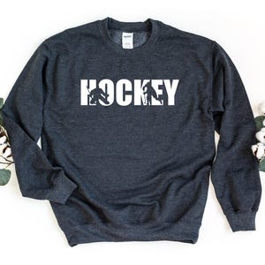 Hockey Sweatshirt, Ice Hockey Sweater, Hockey Player Sweatshirt, Hockey Gifts, Hockey Coach Pullover, Hockey Lover Gift image 2
