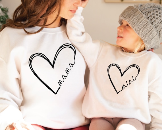 Mama Mini Swearshirt Sueter de cuello redondo de mama Mini sudadera Cuello redondo de madre e hija a juego Sudadera con capucha de mama y yo Etsy Mexico