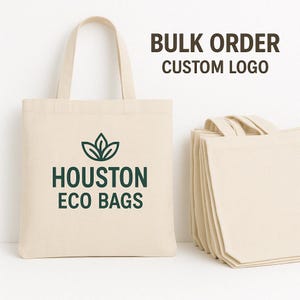 Your Logo Here Tote Bag – Custom Canvas Totes for Business, Event, or Giveaway – Bulk Cotton Bags with Branding