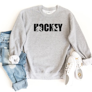 Hockey Sweatshirt, Ice Hockey Sweater, Hockey Player Sweatshirt, Hockey Gifts, Hockey Coach Pullover, Hockey Lover Gift image 1