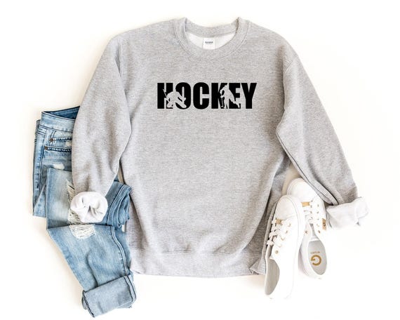 Hockey Sweatshirt, Ice Hockey Sweater, Hockey Player Sweatshirt, Hockey Gifts, Hockey Coach Pullover, Hockey Lover Gift