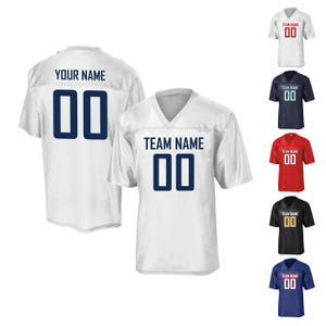 Personalized Football Jersey - Custom Name and Number, Ideal for Teams, Fans & Gifts, Durable and Comfortable