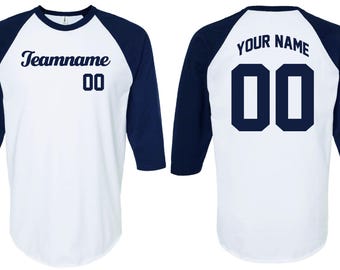 Custom Baseball Raglan Shirt - Personalized Sports Tee, Personalized Raglan Sleeve Shirt, Custom Team Shirt, Custom Sports Jersey, Team Tee