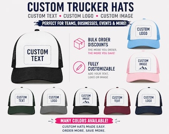 Custom Trucker Hat: Team, Brand, or Event Caps (Bulk Available)