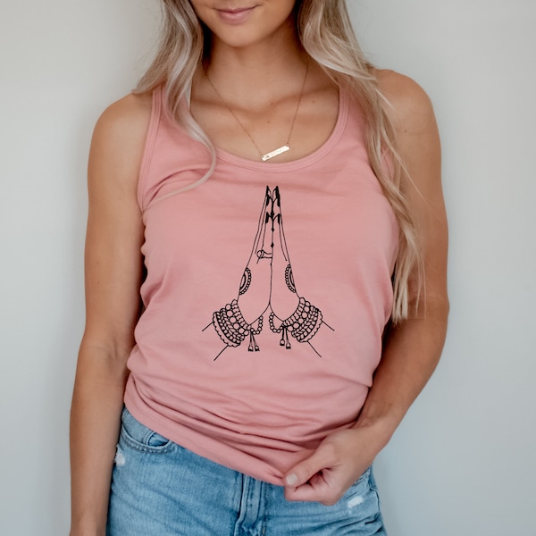 Camisetas sin mangas de meditación Racerback, camiseta sin mangas Namaste, camiseta sin mangas de yoga, camisa de entrenamiento, regalo amante del yoga, camisetas sin mangas para mujer, camiseta sin mangas amante del yoga