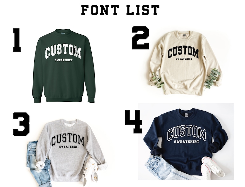Custom Sweatshirt, Vintage Sweatshirt, College Letters Sweatshirt, Retro Sweatshirt, Custom Quote, Adult, Oversized image 2