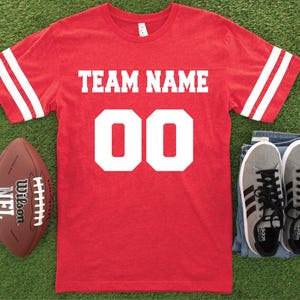 Personalized Football Jersey Shirt, Customized Football JERSEY, Make Your Own Name and Number Jersey, Team Adult Women Jersey, team jersey