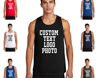 Gepersonaliseerde sneldrogende tanktop – aangepast trainingsshirt voor sportschool, hardlopen of sport | Lichtgewicht en vochtafvoerende tanktop