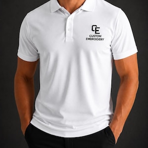 Custom Embroidered Dry Fit Polo Shirt, Business Logo, Company Uniform Shirt