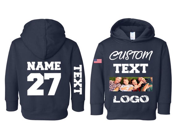 Custom Hoodie Sweatshirt - Personalized Logo and Text