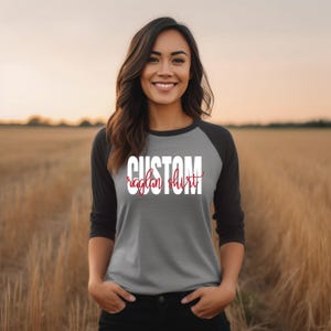 Custom Baseball Raglan Shirt: Personalized Team Tee, Retro Style