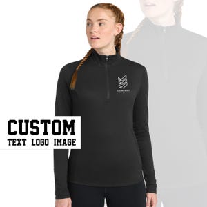 Benutzerdefiniertes feuchtigkeitsableitendes Viertel-Reißverschluss-Sweatshirt - personalisiertes Logo, Performance-Pullover, athletische Passform, Unternehmens- & Teambekleidung