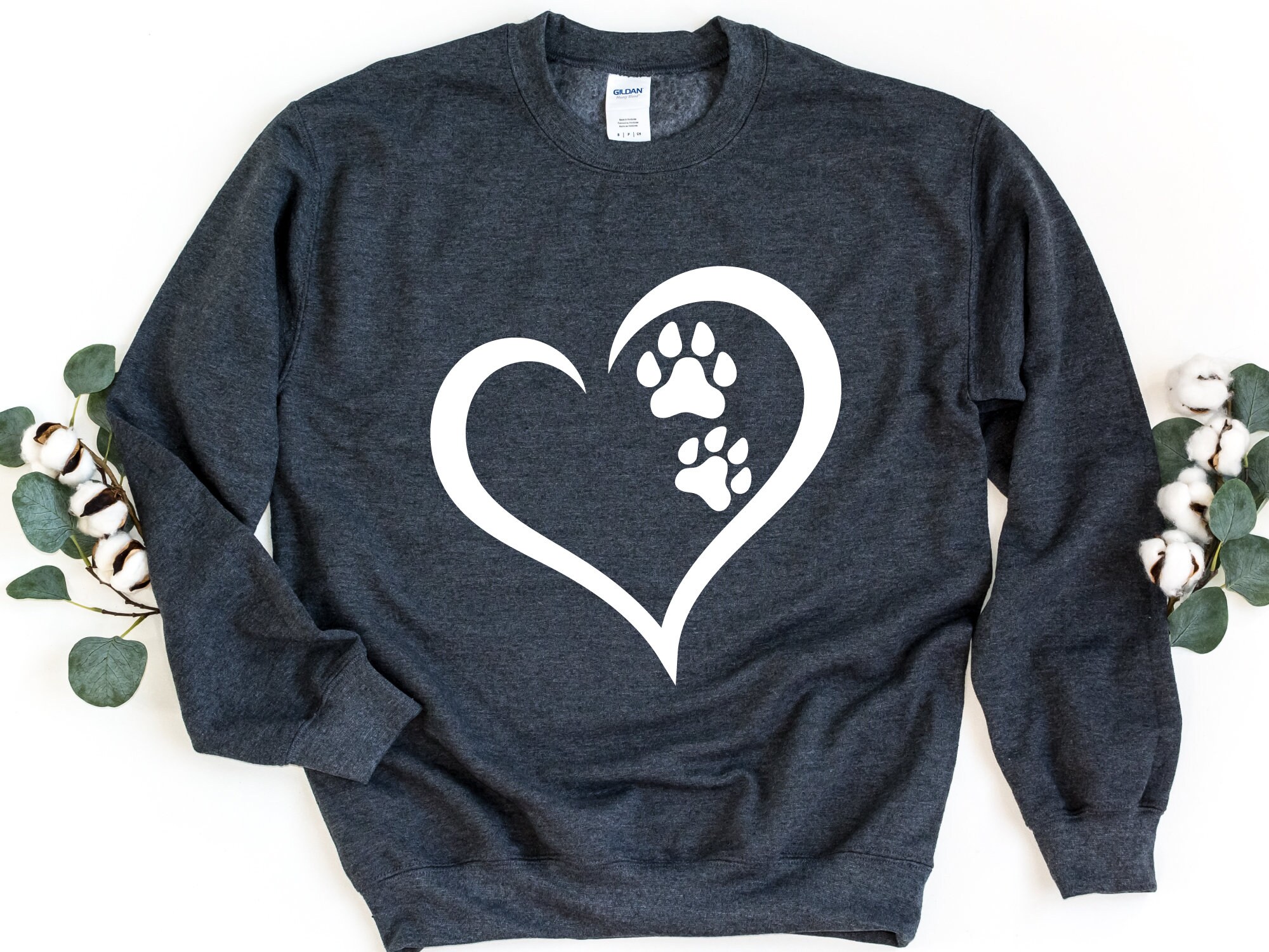 Dog Walker Dog and Paw Print With Heart Sweatshirt India