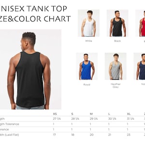 Custom Text Tank Top for Men, Women, Personalized Tank Top, Custom Design, Custom Bachelorette Tank Top, Front Back Print image 4