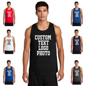 Gepersonaliseerde sneldrogende tanktop – aangepast trainingsshirt voor sportschool, hardlopen of sport | Lichtgewicht en vochtafvoerende tanktop