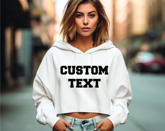 Chic Custom Women's Cropped Hoodie - Personalized, Comfortable Stylish, Perfect for Everyday Wear & Workout Sessions