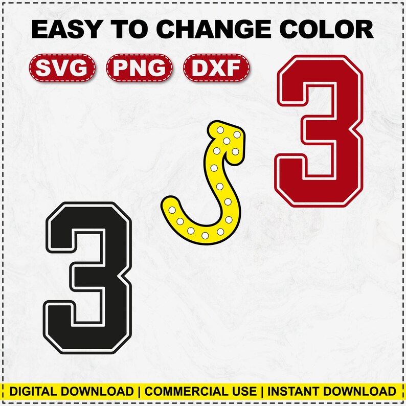 Jersey Numbers Svg, Jersey Font Svg, Jersey Number Templates, Separate