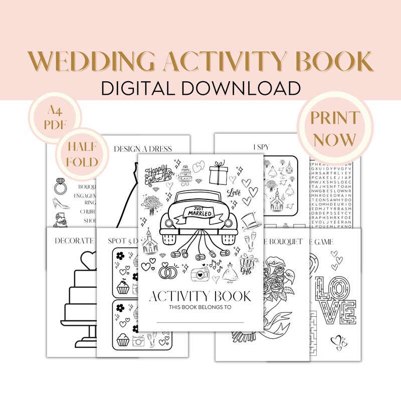 Wedding Coloring Books - Etsy