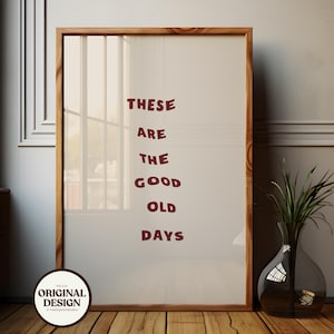 Impresión retro de los viejos tiempos: tipografía de lino burdeos con un toque moderno (descarga digital)