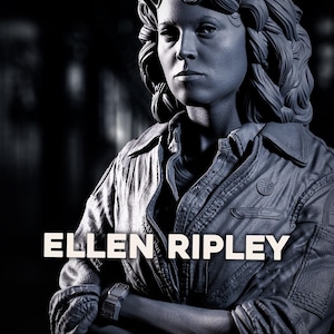 3D Printed Bust of Sigourney Weaver as Ripley from Alien