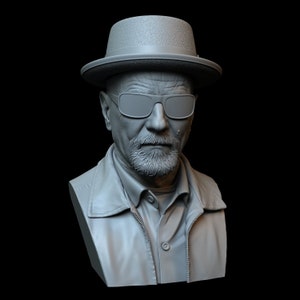 Bust Walter White 17 cm – Statueta Breaking Bad – Model de Colectie Heisenberg 3D Print