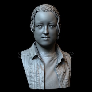3D Resin Printed Bust of Bella Ramsey as Ellie from The Last of Us  by Sid Naique