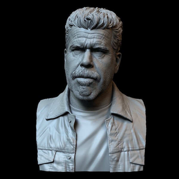 3D Printed Bust of Ron Perlman as Clay Morrow from Sons of Anarchy