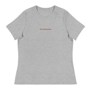 Fuck endometriosis embroidered t-shirt endo warrior endo awareness Athletic Heather