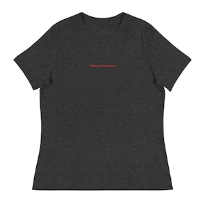 Fuck endometriosis embroidered t-shirt endo warrior endo awareness Dark Grey Heather