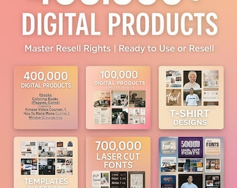 Megapaket, Ultimat 400 000+ digitala produkter, Allt-i-ett PLR MRR-paket