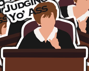 Funny judge Judy sticker waterproof vinyl decal