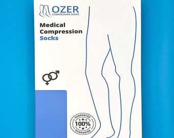 20-30mmHg Ozer Medical Compression Socks  Pain Relief Calf Leg Foot Support Stocking Men&Women (S-6XL)