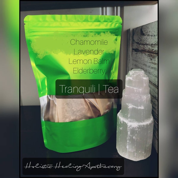 Tranquili-Tea Loose Leaf Blend | Organic Herbs | Eco Friendly Filters | 12 Bags