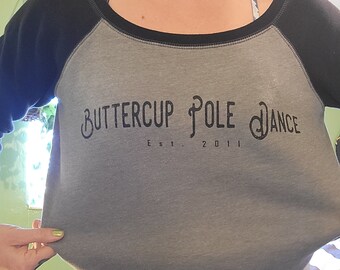 Buttercup Pole Dance Boat Neck Style Ringer Sweatshirt