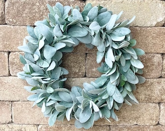 Lamb's Ear Wreath: Farmhouse Style Greenery Wreath