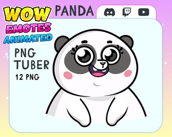 Chibi panda pngtuber, kawaii panda png tuber, twitch streamer Emote, Discord animated Emote, animals pngtuber, Cute stream pets Vtuber Model