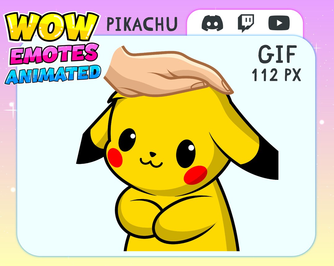 Cute Pikachu Animated Emote for Twitch, Pokémon Animated Emote, Cute