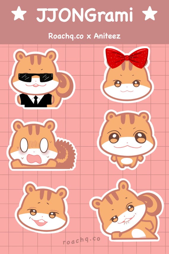 Ateez Aniteez Hongjoong Jjongrami Stickers - Etsy
