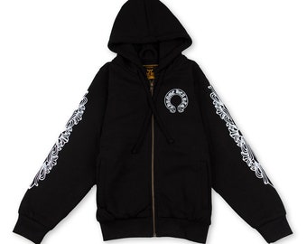 Black Zip up Hoodie - Etsy