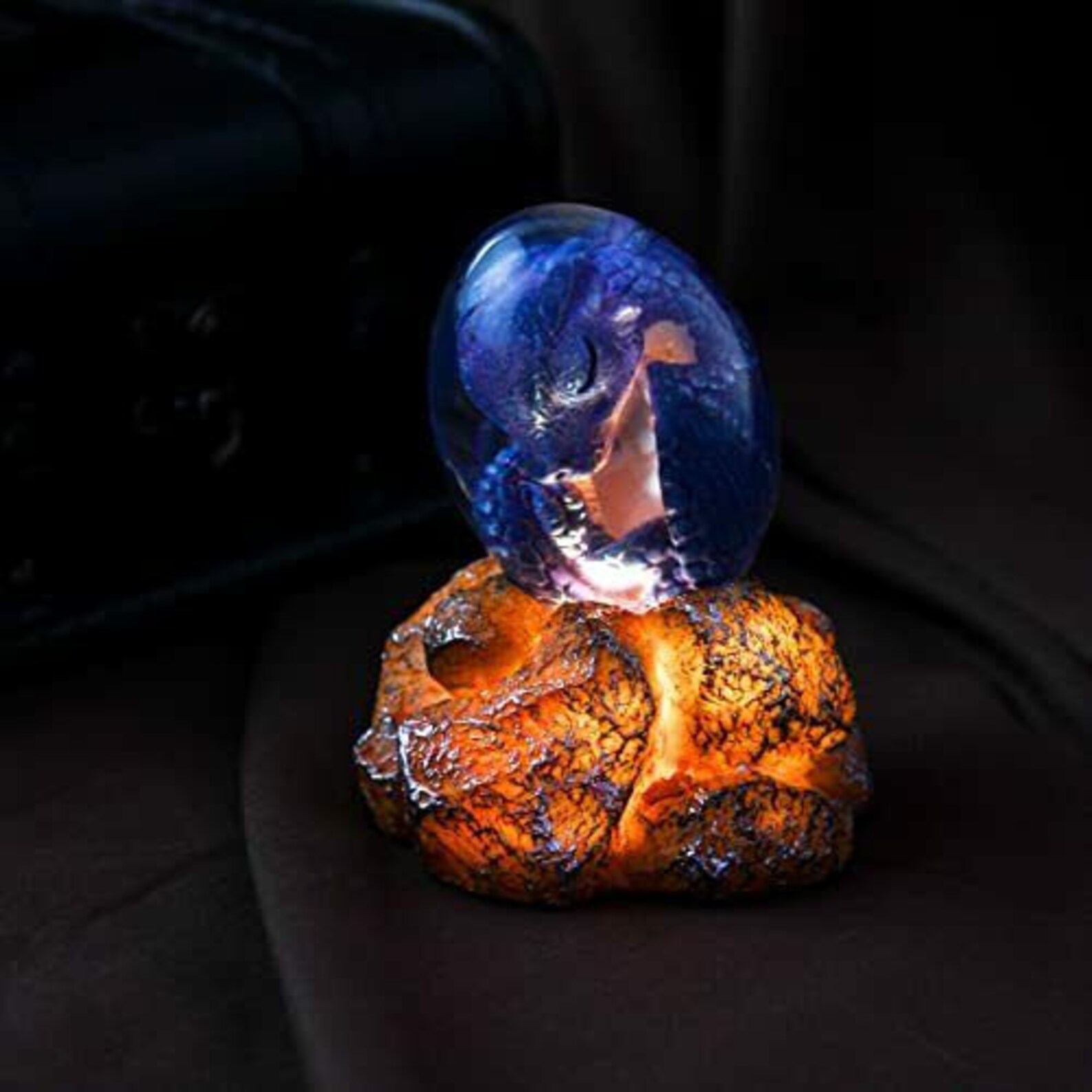 Lava Dragon Egg With Luminous Basedream Crystal Transparent Etsy