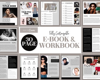 Ebook Template Canva | Ebook Template Minimalist | Online coach | Ebook Template Black | Workbook template canva | Ebook | Ebook download
