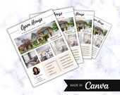 Open House Flyer Template, Real Estate Marketing, Realtor Flyer, Just Listed Property Flyer, New Listing Template, Canva Real Estate Design