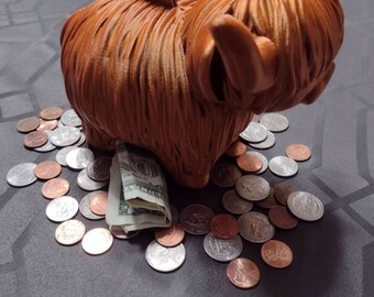 Piggy Banks Highland Cow Piggy Bank - Etsy
