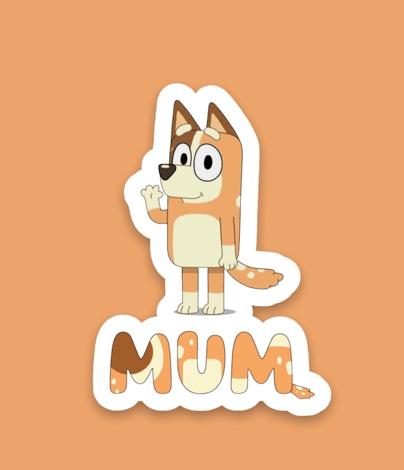Bluey Mum Sticker Chilli Heeler Bluey Family Stickers Etsy Australia