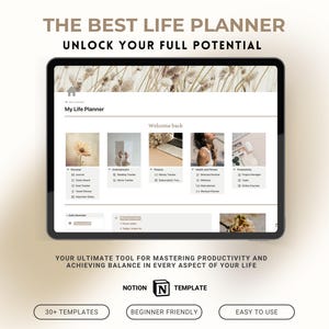 The Ultimate Notion Planner Templates Notion Planner Notion Life Planner Aesthetic Planner Habit Tracker Journal Fitness heatlh All in one