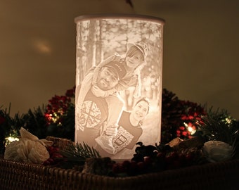 Personalized Lithophane Lamp With Wooden Base | Personalized Gift | Custom Photo Lamp |  Custom Photo Gift - Perfect for Special Occasions