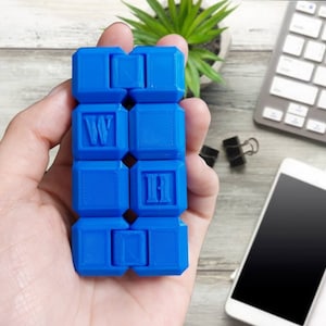 Heavy Infinity Cube Fidget toy (1.8 - 2 oz) - Personalized with your initials, Fidget Office Toy