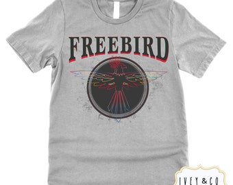 Free Bird PNG, bird image, vintage rock style, Rock and Roll Music